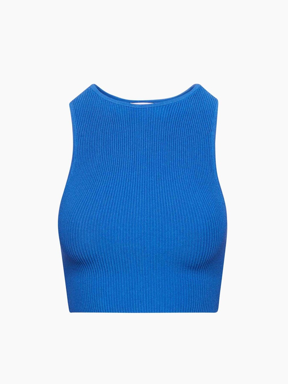 Babaton Sculpt Knit Racer Cropped Tank in Bright Sapphire BI size small